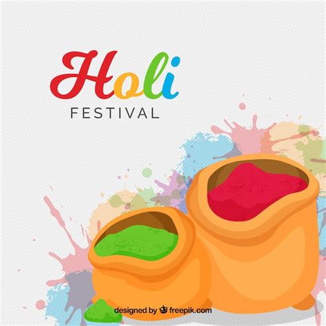 Free Vector | Holi festival background in flat design