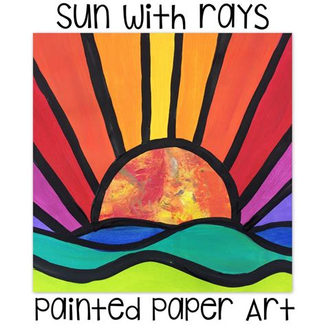 Sun With Rays - Painted Paper Art