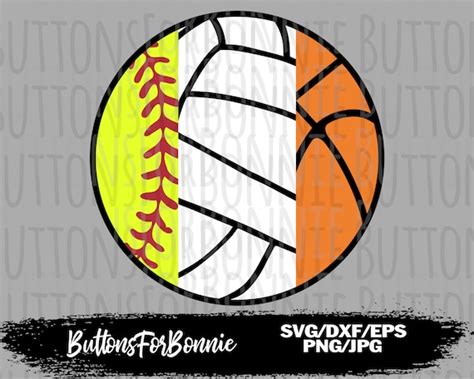 Volleyball Svg Softball Svg Basketball Svg Cut File Sports Etsy