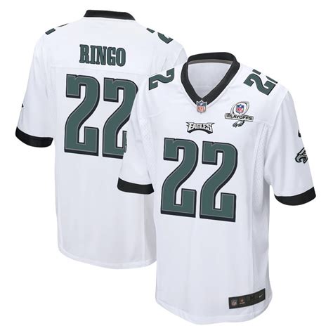 Kelee Ringo 22 Philadelphia Eagles 2023 Playoffs Patch Game Men Jersey ...