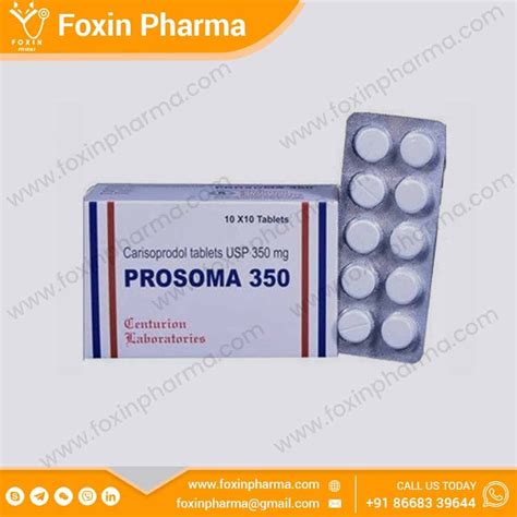 Prosoma Carisoprodol Tablets Centurion Laboratories Treatment