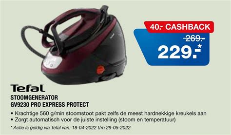 Tefal Stoomgenerator Gv Pro Express Protect Aanbieding Bij Electroworld