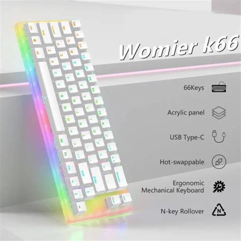 Womier K66 Hot Swappable RGB Gaming Mechanical Keyboard Unendingtech