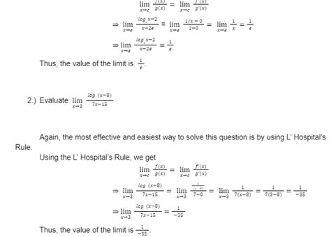 LIMITS OF LOGARITHMIC FUNCTION