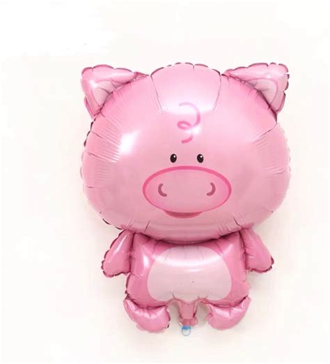 Pig Balloon Cute Pink Pig Balloons Or Blue Pig Balloon Etsy