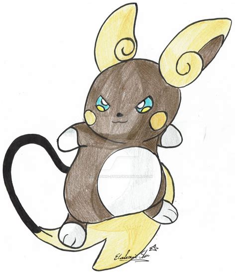 Shiny Alola Raichu By Electronic Star On Deviantart