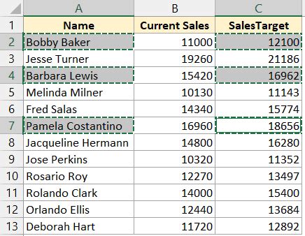 Copy And Paste Multiple Cells In Excel Adjacent Non Adjacent