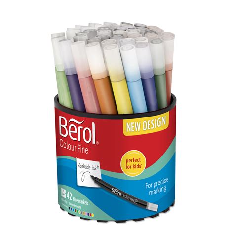 He1774068 Berol Colour Fine Pens Pack Of 42 Hope