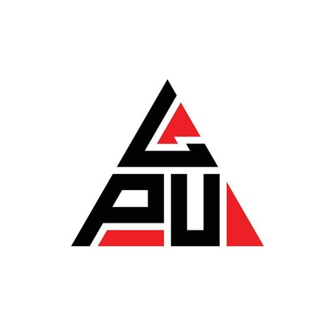 LPU triangle letter logo design with triangle shape. LPU triangle logo ...