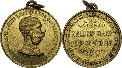 Sterreich Kaiserreich Tragbare Medaille O J Von Wilhelm Pittner