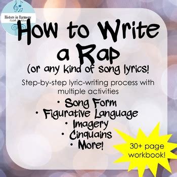 How To Write A Rap Unit Song Form Figurative Language Imagery