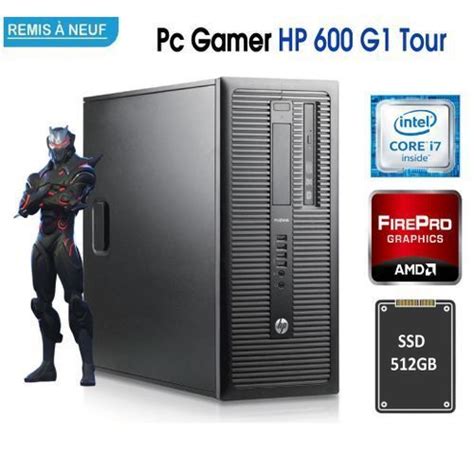 Hp Pc Gamer ProDesk 600 I7 4770k 3 5Ghz 8Go 512Go GPU 2GB GDDR5