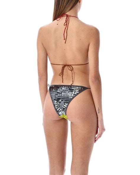 Os Ree Microkini Sequin Bikini Set Lyst