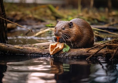 Premium AI Image | Beavers are the secondlargest living rodents