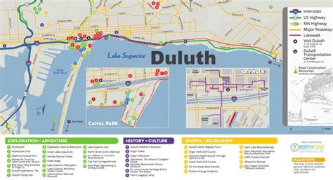 Duluth tourist map