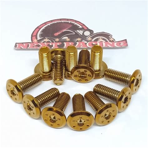 Jual Baut Disc Piringan Cakram Model Probolt Gepeng Gold Stainless