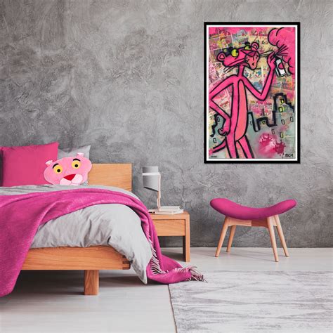 Pink Panther Street Art Graffiti Limited Edition Print Canvas - Etsy