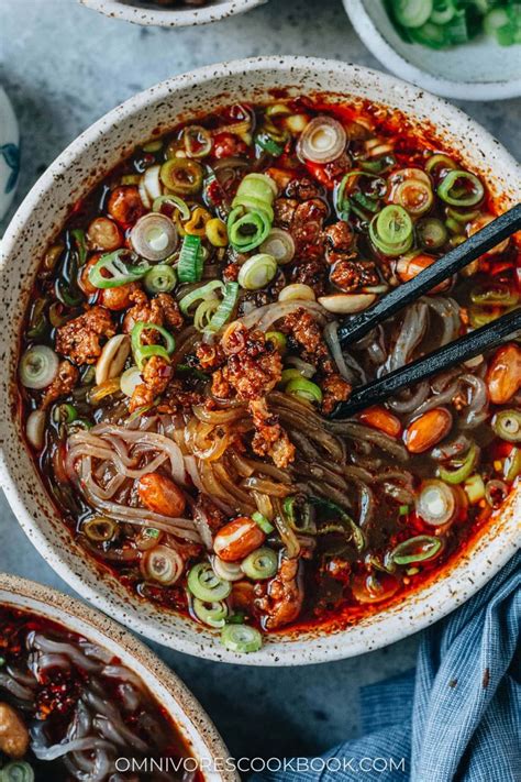 Suan La Fen Hot and Sour Noodle Soup 酸辣粉 Asian recipes Cooking recipes Asian cooking