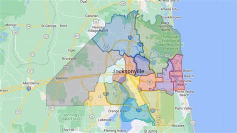 Printable Zip Code Map Jacksonville Fl Drucie Kimberley