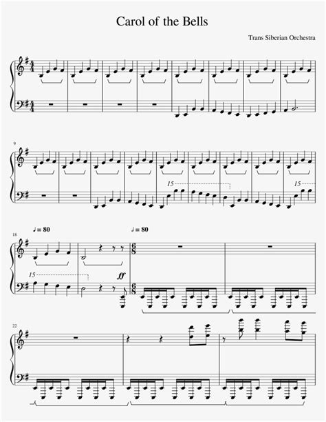 Download Transparent Carol Of The Bells Sheet Music Composed By Trans ...