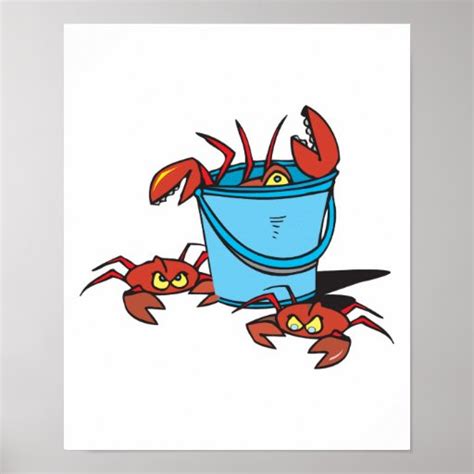 bucket of crabs poster | Zazzle