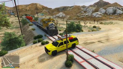 Gta 5 All Cars Ambulance Police Car Vs Crash Train Euphoria Physics