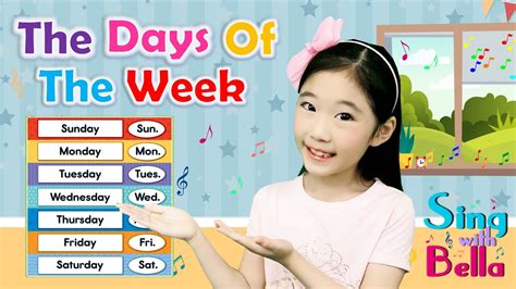 The Days Of The Week Song With Actions And Lyrics Kids Action Song