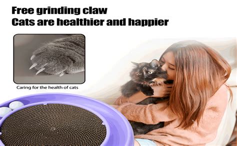 Amazon Jopoy Round Cat Scratcher Pads With Two Cat Scratching