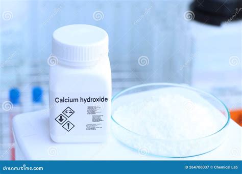 Calcium Hydroxide In Bottle Chemical In The Laboratory And Industry