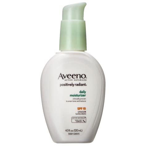 Aveeno Positively Radiant Daily Moisturizer Broad Spectrum Spf 15 Drug