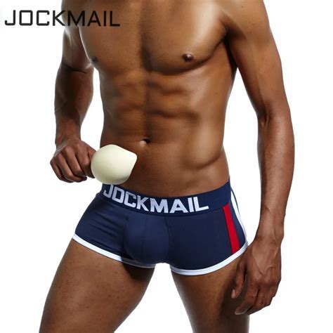 Jockmail Brand Mens Underwear Boxers Trunks Sexy Push Up Cup Bulge