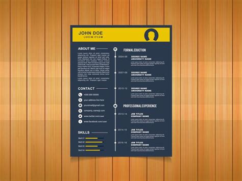 Free Timeline Resume Template for Any Job Seeker - Free Download