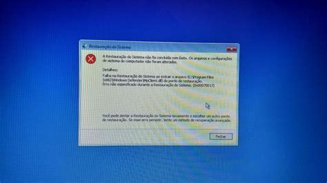 Windows 10 Falha Na Restauração Do Sistema Microsoft Community