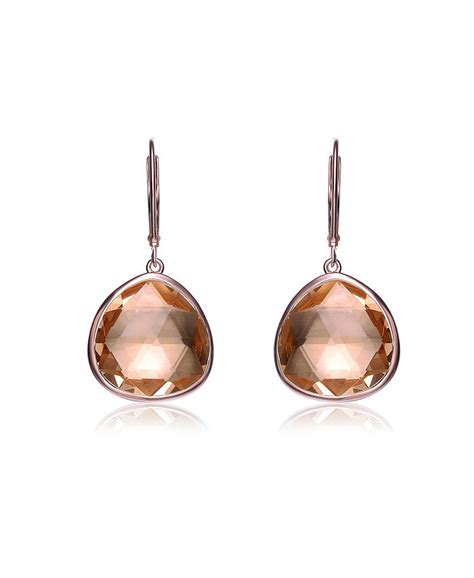 Genevive 18k Rose Gold Plated With Morganite Cubic Zirconia Vintage