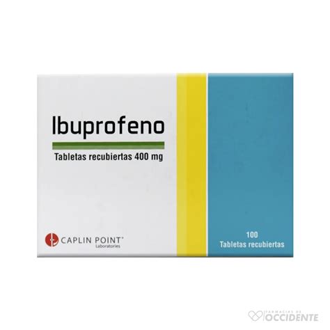 Ibuprofeno 400mg Tabletas X 1 Tableta Caja 100 Unidades Caplin Point