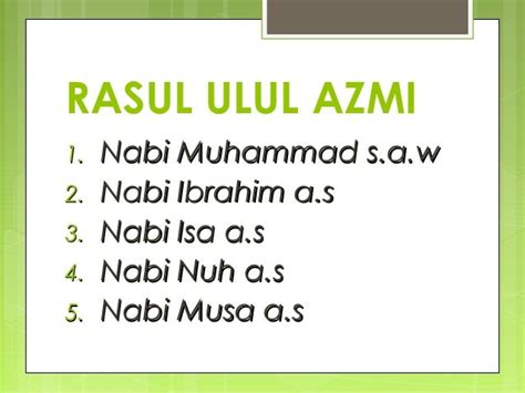 Nama Rasul Ulul Azmi Rasul Ulul Azmi Youtube Pada Artikel Ini