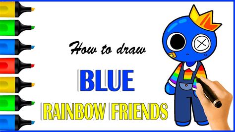 How To Draw Blue From Rainbow Friends Easy Drawing Tutorial Howtodraw Rainbowfriends Blue