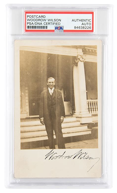 Woodrow Wilson Signed Photograph Rr Auction