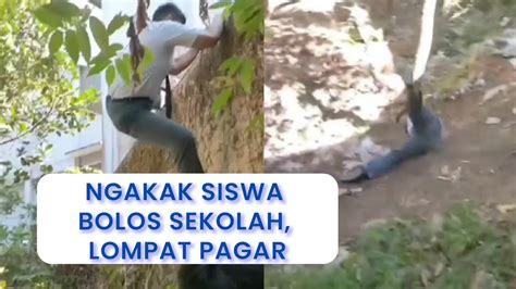 NGAKAK Siswa Bolos Sekolah Lompat Pagar Eh Malah Berguling Ke Jurang