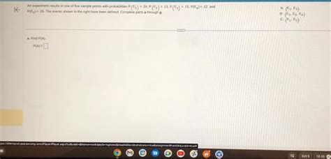 Solved An Experiment Results In One Of Five Sample Points Chegg