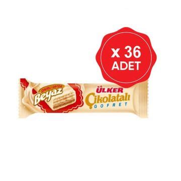 Ülker Beyaz Çikolatalı Gofret 35 Gr x 36 Adet Marketpaketi