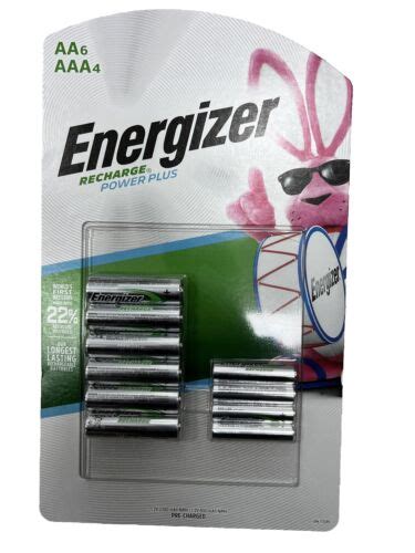 Energizer Recharge Power Plus Aa 6 And Aaa 4 Batteries Sealed Ebay