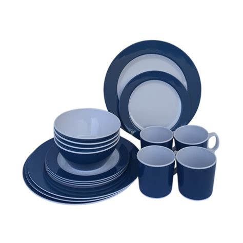 China Customized White And Blue Color Scheme Melamine Dinnerware ...