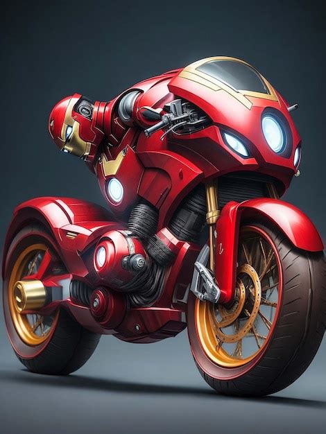 Premium Ai Image Big Bike But Iron Man Inspired Design