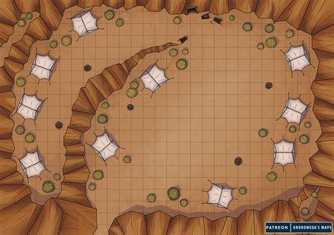 Battlemap Desert Mountain Mine Dndmaps