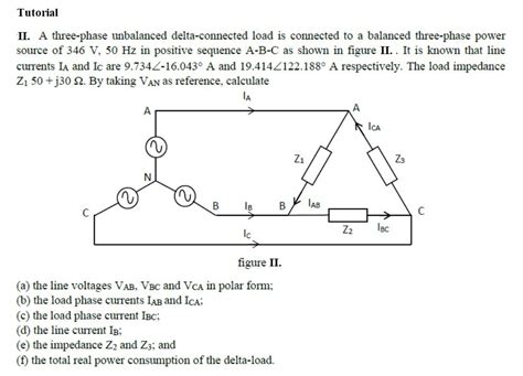 Solved Tutorial Ii A Three Phase Unbalanced Delta Connected Chegg