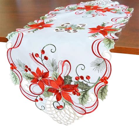 Amazon GRANDDECO Holiday Christmas Table Runner 13 X34 Cutwork