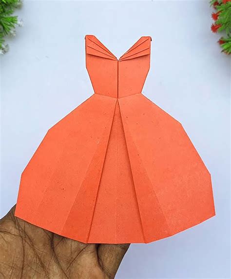 How To Make Paper Female Dress Origami Dress Princess Line Dress Paper Dress