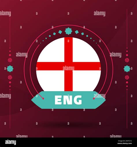 england flag for 2022 football cup tournament. isolated National team ...