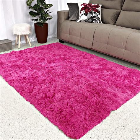 Tapete Felpudo X Peludo Para Sala E Quarto Rosa Pink